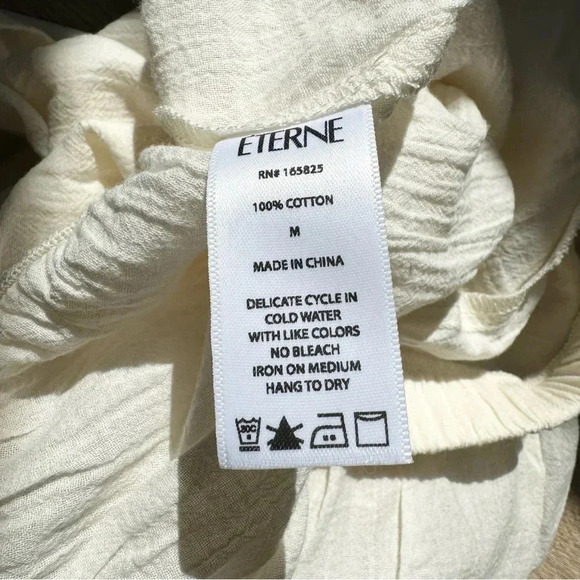 NWT Eterne Dylan Boxer Shorts Cotton Lightweight in Ivory White Medium - Picture 6 of 12